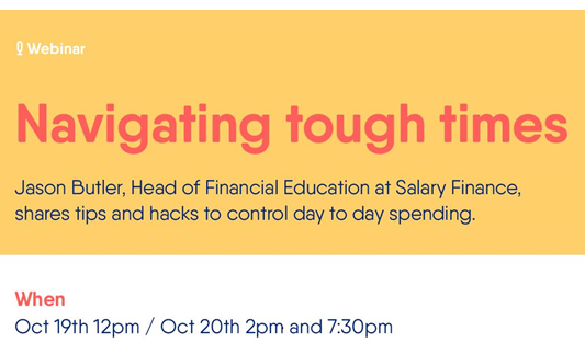 Salary Finance are offering <a href="/UHD_NHS/">University Hospitals Dorset NHS Foundation Trust</a> staff a free webinar available over 19th &amp; 20th October to help save money &amp; curb unnecessary spending.  You cannot afford to miss this! #FinancialWellbeing
Details shared with UHD Wellbeing Ambassadors &amp; to go onto the intranet shortly.