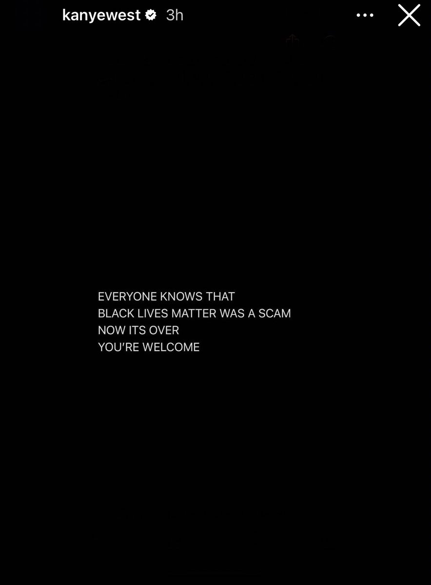 Phil_Lewis_'s tweet photo. Kanye West comments on the “White Lives Matter” shirt blowback: “Everyone knows that Black Lives Matter was a scam. Now it’s over. You’re welcome” https://t.co/XslJBiedw6