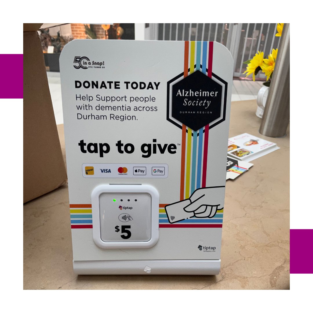 tiptappay's tweet photo. We're helping raise funds for @alzcanada all month long @pickeringtc . If you're in the area be sure to visit the Alzheimer Society booth and tap to give™ Photo credit: Tristan Kinghorn, Cushman & Wakefield
#alzheimersociety #givemore #tiptappay #taptogive #pickeringontario https://t.co/dz7pga7i7k