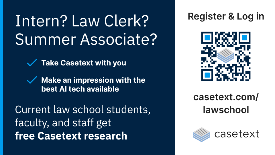 casetext's tweet photo. First impressions matter at the firms, legal departments, and courts where you’re working. Make a great impression with Casetext, the smartest AI for legal research. Log in for free: https://t.co/5lADrtYlGQ 

#AI #legalresearch #lawschool #summerassociate #clerkship https://t.co/C7tPpUyhch