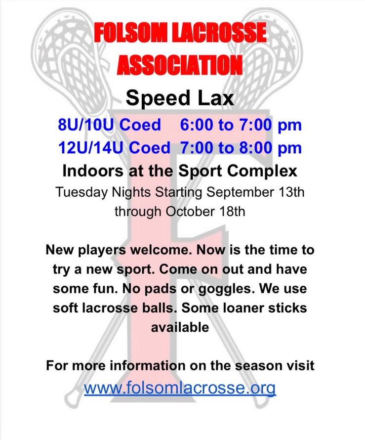 FolsomLAX's tweet photo. Only a few more Speed Lacrosse before we take a little break. Come on out tonight !!!!!!!!!! https://t.co/iABUkQFflG