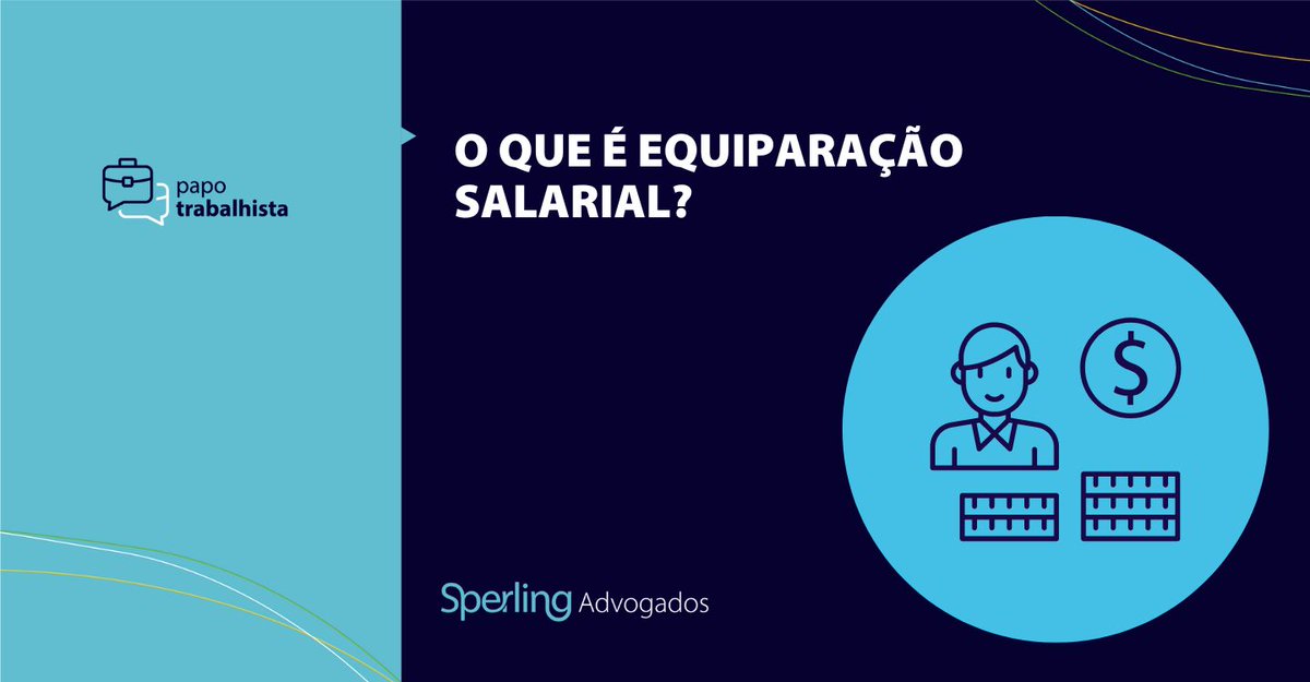 sperlingadv's tweet photo. No mês de outubro, o Papo Trabalhista vai falar sobre equiparação salarial, direito previsto no art. 461 da CLT e no art. 7º, XXX, da CF. No primeiro post sobre o tema, explicamos o que é equiparação salarial.Confira o material completo em nosso site: https://t.co/UUoKsLcZzo https://t.co/0xMlem2S3y