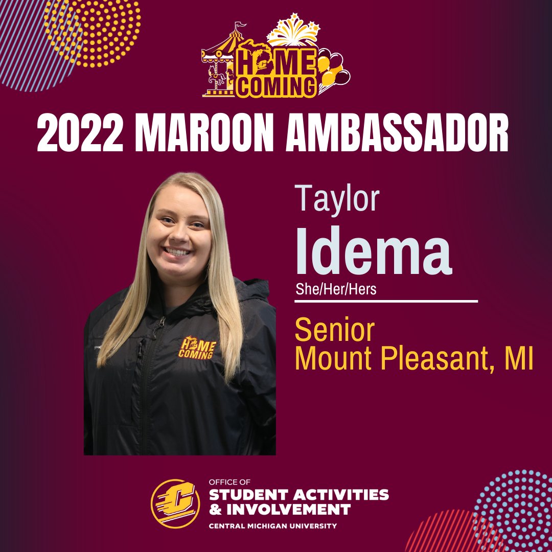 CMUActivities's tweet image. Voting for the 2022 Homecoming Gold Ambassador is open until Thursday, October 6th @ 5:00pm on Engage Central or the link in our bio!