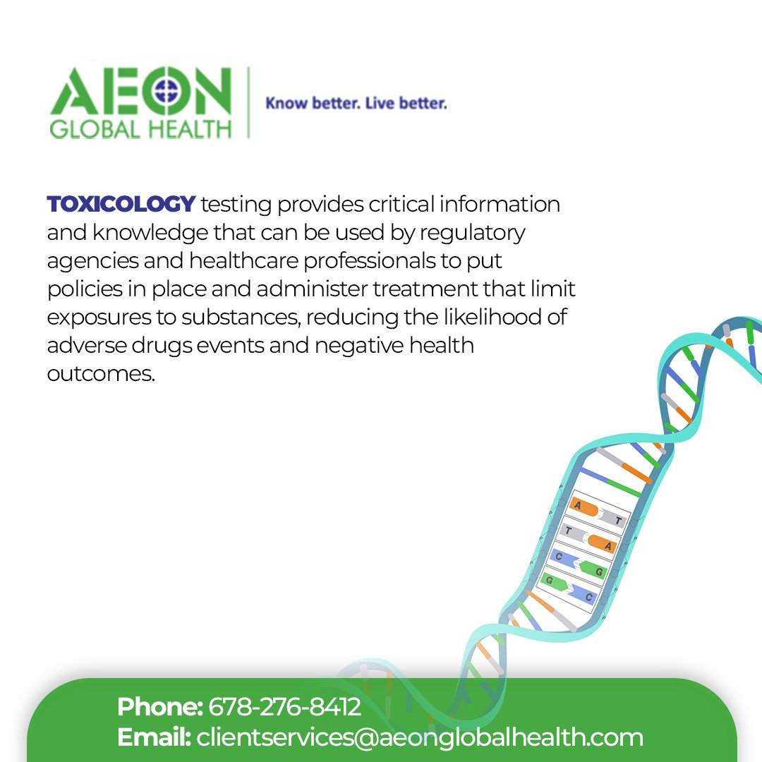 AEON_AGHC's tweet photo. Toxicology Testing Provides critical information and knowledge that can be used by regulatory agencies and healthcare professionals to put policies in place and administer ...

Learn More: https://t.co/HQBkUAlW4Q

#aeon #laboratories #dreamfacereveal   #tuesdayvibe #tryguysned https://t.co/o30mrxgFqv
