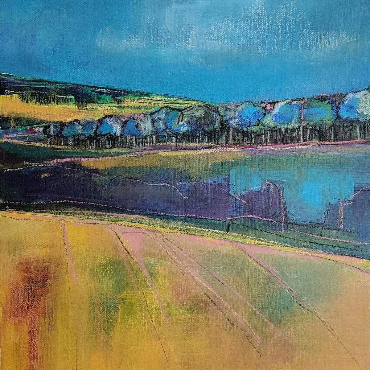 Ak3Rae's tweet photo. Four paintings now on display at The Milton Art Gallery in Crathes for their 'New Faces' exhibition running from October 4th - November 19th. 

#emergingartist #scottishartgallery #aberdeenshireart #bennachie #riverspey #speyside #colourinart #affordableart https://t.co/pQ0L0jByO0