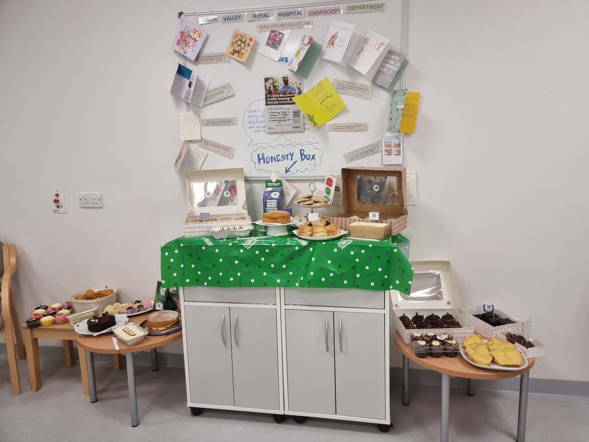 itscoffeetime75's tweet photo. Coffee morning at work FVRH endoscopy 🍰☕️
#mcmillian 
#coffeemorning 
#CancerResearch 
#endoscopy https://t.co/j5SG6aJ9tx