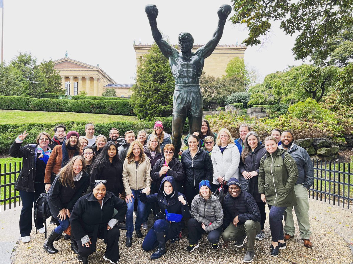NAASSorg's tweet photo. Conquering the Rocky Steps with the same passion and energy that we give to our work in summer and special sessions!
Photo credit: Anne Van Arsdall
#NAASS22 #rockystepsphilly #gettingstrongnow https://t.co/BuQdMKnrrs