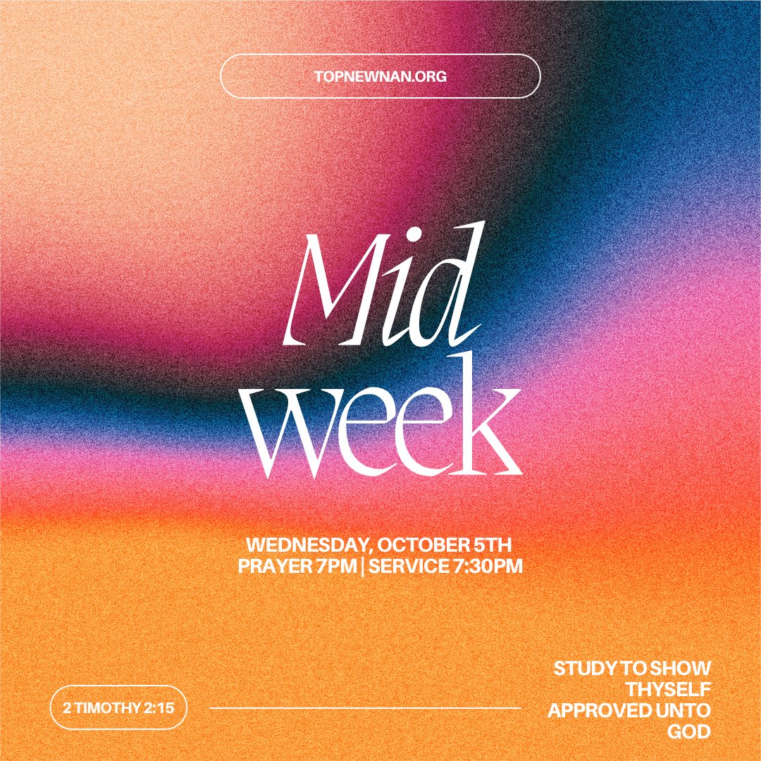 TOPNewnan's tweet photo. Midweek Service | Tomorrow @ 7:30pm Be our guest! :) #midweekservice #newnan #ptc #topnewnan #tabernacleofprayer #seeyouatchurch https://t.co/Z15Wv0JJgl