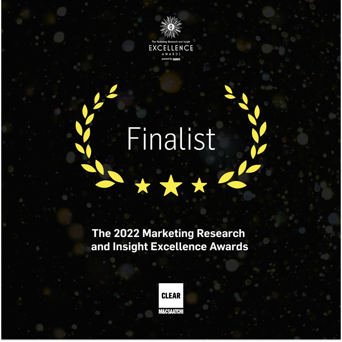 We're thrilled to have been named a finalist for <a href="/QuirksMR/">Quirk's Media #MRX</a>'s Marketing Research and Insight Excellence Awards! Congratulations to the other finalists – looking forward to the results next month! #insights #MRX #QuirksMR #QuirksAwards