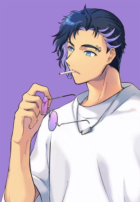 そういえばまともに吸ってるとこ描いたことないかも…?と思い本当に特に意味もなく煙草を生やした(今) 