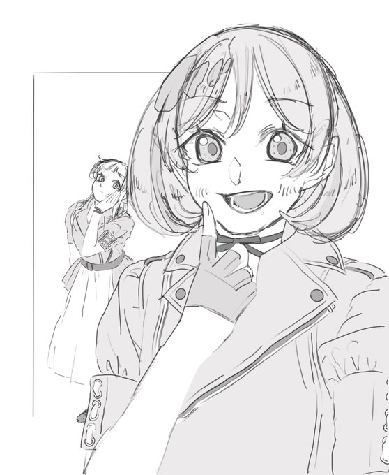 なこちゃんが映り込んでるの可愛かった、っていう絵です。 