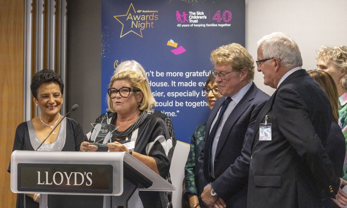 Our Special Recognition award was presented by <a href="/CrawfordMichael/">Michael Crawford</a> &amp; awarded to the Cambridge Fundraising Committee in recognition of their support since 2000 where they have raised over £920,000 to support our 'Homes from Home'. We can't thank them enough for their support!