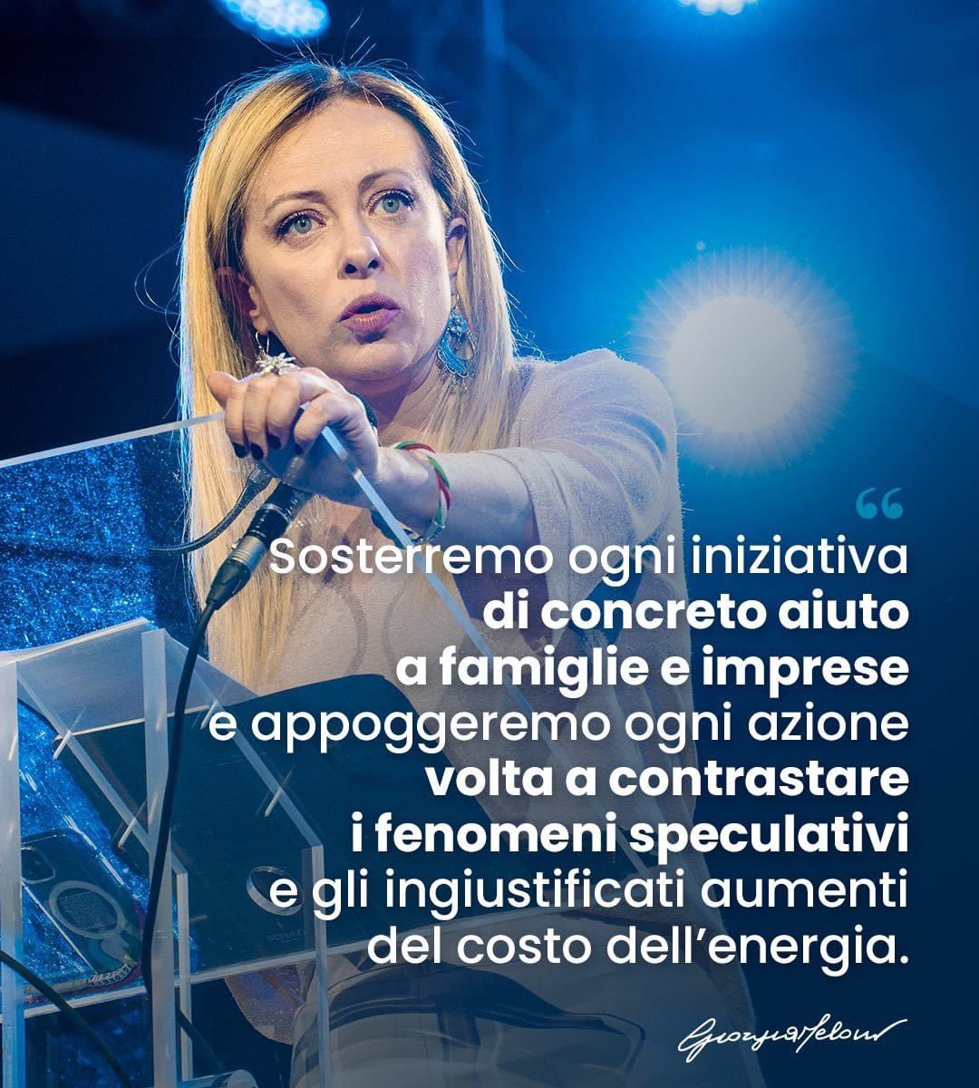 Meloni 🇮🇹 ن on Twitter "La CrisiEnergetica è una questione