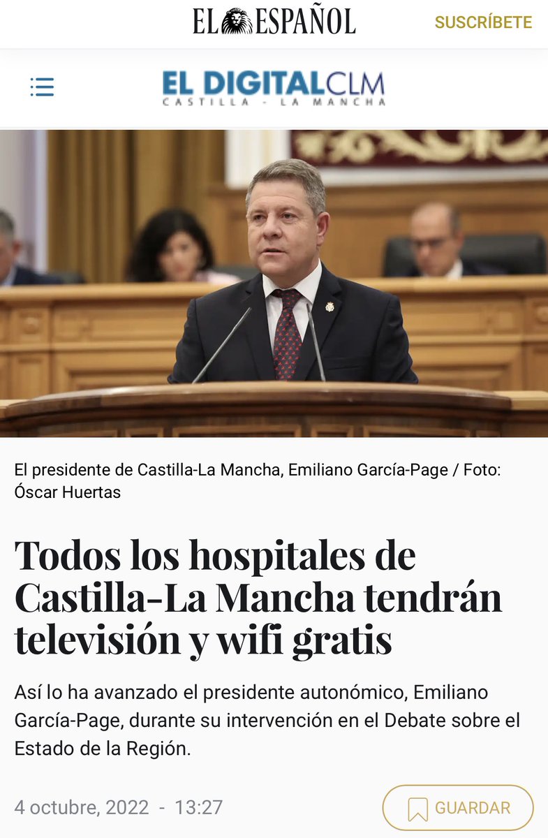 jamorenomoya's tweet photo. ❌Se acabaron los problemas de la #sanidad en #CLM.
‼️Este ha sido el anuncio estrella sanitario de #Page en el Debate del Estado de la Región.
#ElFinDePage https://t.co/6ApbCyQfLT