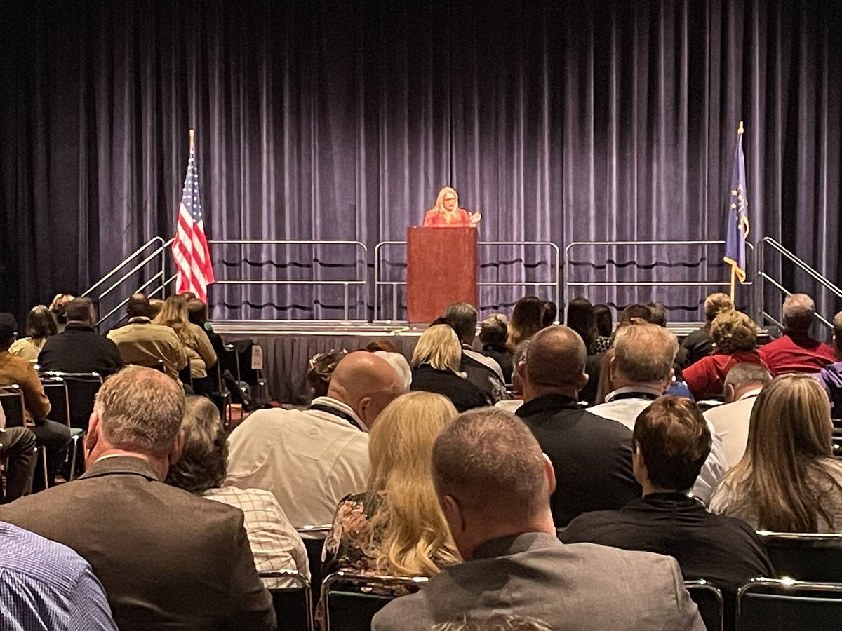 IAPSS_ORG's tweet photo. @KJenner2, Indiana’s Secretary of Education shares an inspiring message to Hoosier school leaders, “Leave it better than you found it.” #INFallCon22 @EducateIN https://t.co/fe5KMyqc7U