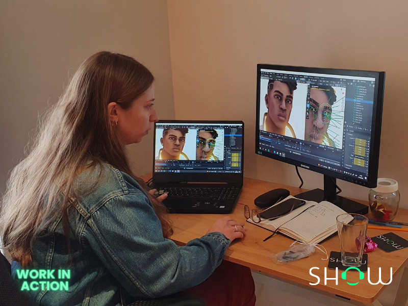 show_gg_'s tweet photo. Straight out of the Show office, 3D animator Vanesa is bringing characters to life and working on new and exciting projects for new advertising campaigns.

Looking forward to seeing this in action soon 🙌

#3danimation #office #newproject #adcampaigns #Advertising https://t.co/S1kzIGmagJ