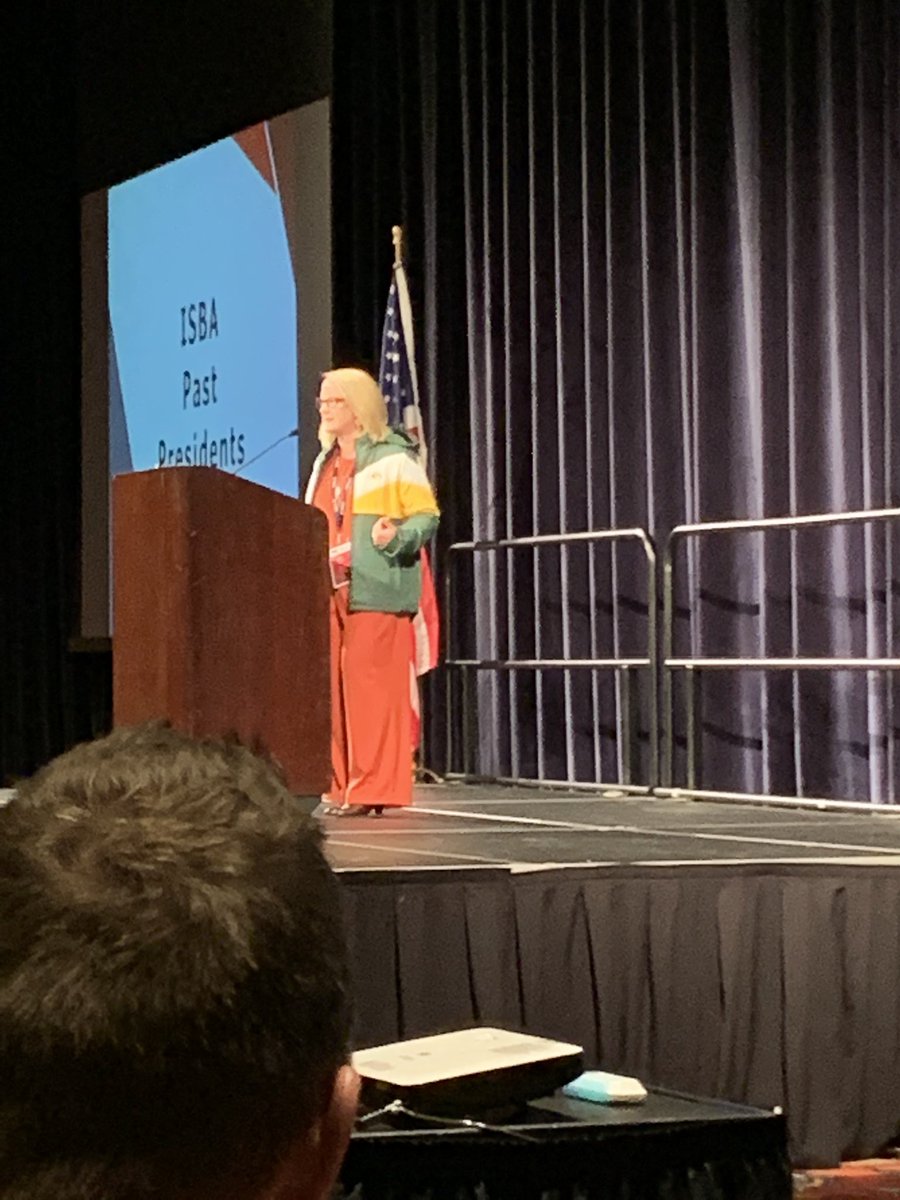 WayneTwpSuper's tweet photo. Day 2 of the #INFallCon22 kicked off with @IAPSS_ORG President @DrStaceySchmidt sporting her @packers jacket and @SecJennerIN sharing a warm welcome from @EducateIN. https://t.co/mF62Fnvdz1