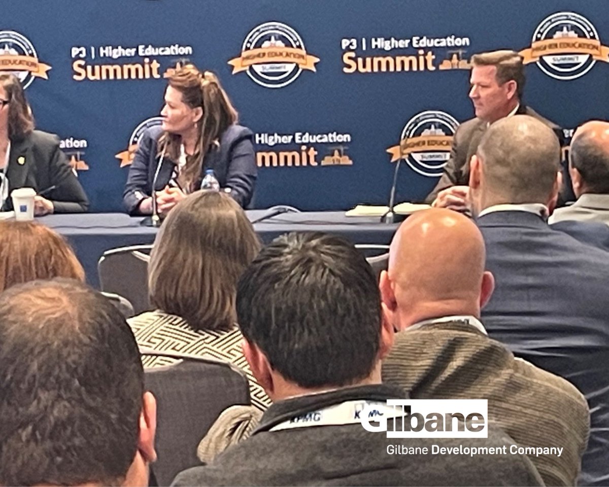 GilbaneDevCo's tweet photo. Our #P3 panelist experts, Jennifer Dilley, Geoff Eisenacher and Zach Tronti, at yesterday's P3 Higher Education Summit in Washington, D.C. Don't Miss - Jeffrey Resetco's conversation today from 1:15 pm — 2:15 pm - in the Lafayette Park room.
#developingdynamiccommunities https://t.co/QV9XmsiHGs
