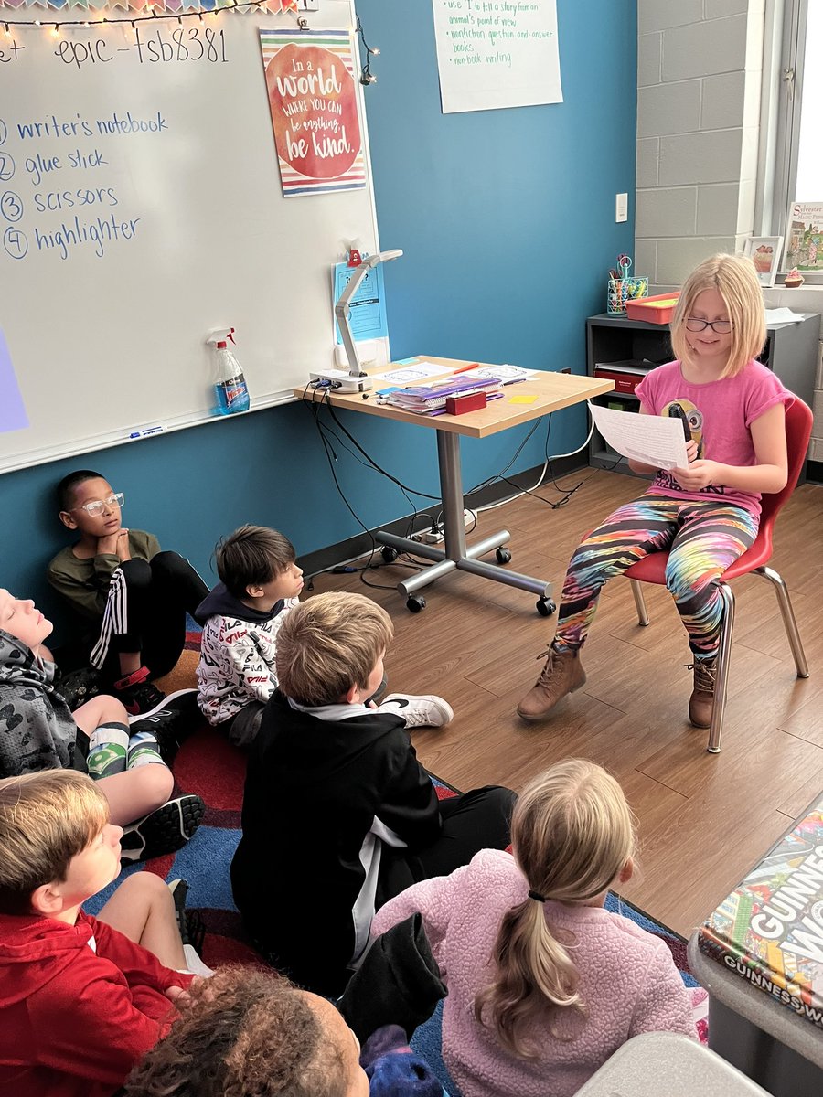 Students are sharing their first published pieces from the author’s chair today! <a href="/DeerParkAmity/">Deer Park Amity</a> <a href="/DeerParkSchools/">Deer Park Schools</a>