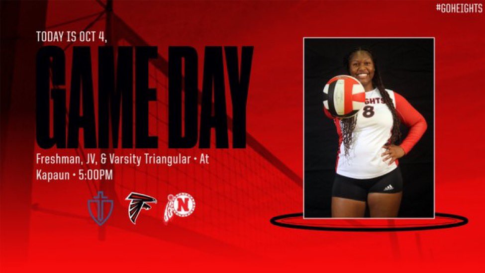 WHtsVolleyball's tweet photo. Come watch the Heights volleyball team play at Kapaun at 5:00pm today!!
@WHtsMedia @WHtsAthletics https://t.co/W6yZIosv3s