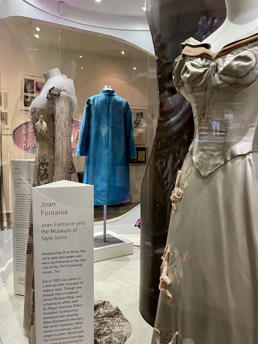 Sample of the ICons fashion collection ⁦<a href="/newbridgesilver/">Newbridge Silverware</a>⁩ in county Kildare. Here’s a dress worn by Joan Fontaine. Downstairs you can tour the silverware/jewelry factory which still has machines from 1934. #silver ⁦<a href="/Failte_Ireland/">Fáilte Ireland</a>⁩ ⁦<a href="/deirdres27/">Deirdre Spillane</a>⁩ #indusinireland