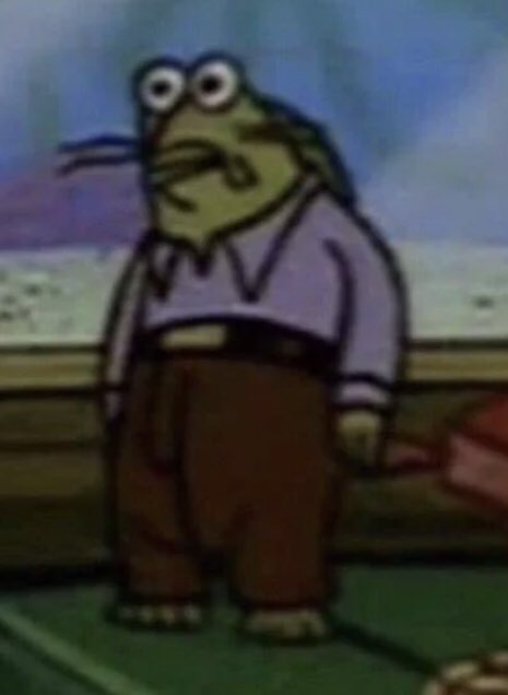 missnabulsiya's tweet photo. this fish from spongebob is giving Arab عamo vibes https://t.co/oGtrglQb71