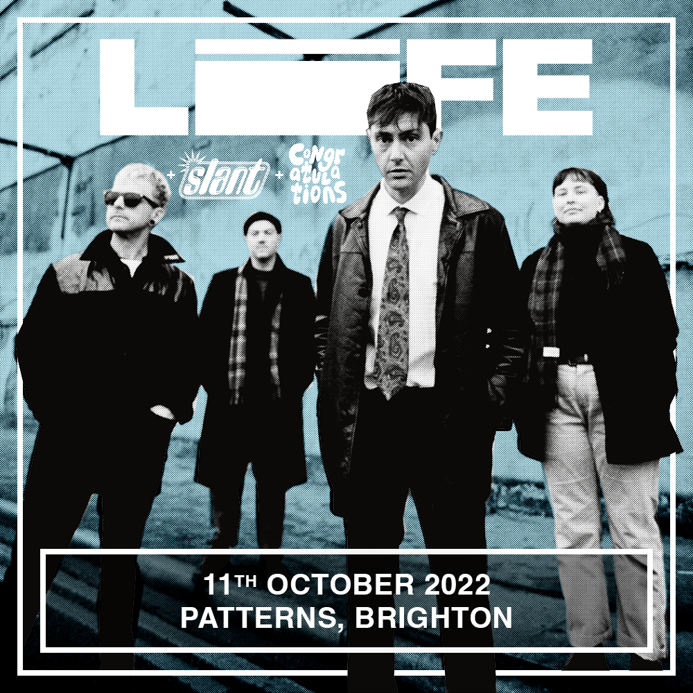 ONE WEEK TO GO until @lifebanduk supported by @slantband & @c0ngratsband play @PatternsBTN #Brighton NEXT TUESDAY! 💥 Tickets 👉 bit.ly/3hsC3zD