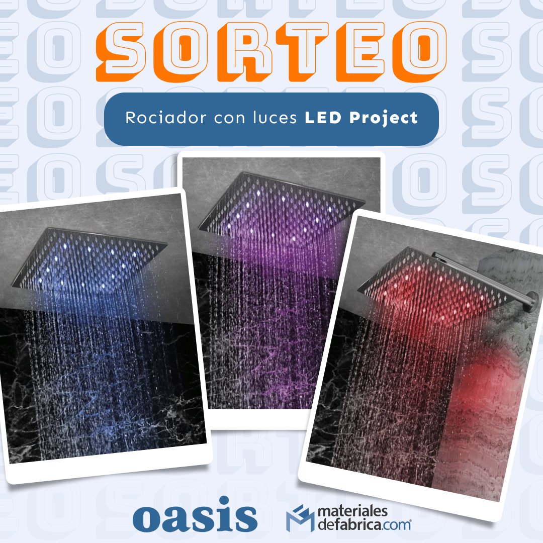 📣𝗡𝗨𝗘𝗩𝗢 𝗦𝗢𝗥𝗧𝗘𝗢📣
🎁¡Participa por un Rociador LED Project de Oasis Star!
 
👇¿Cómo participar?👇
✅ Sigue nuestra cuenta @mdefabrica.
✅ Dale LIKE y RETUIT a esta publicación.
✅ Menciona a 3 personas en un comentario.

📌+ info: soporte.materialesdefabrica.com/article/510-so…