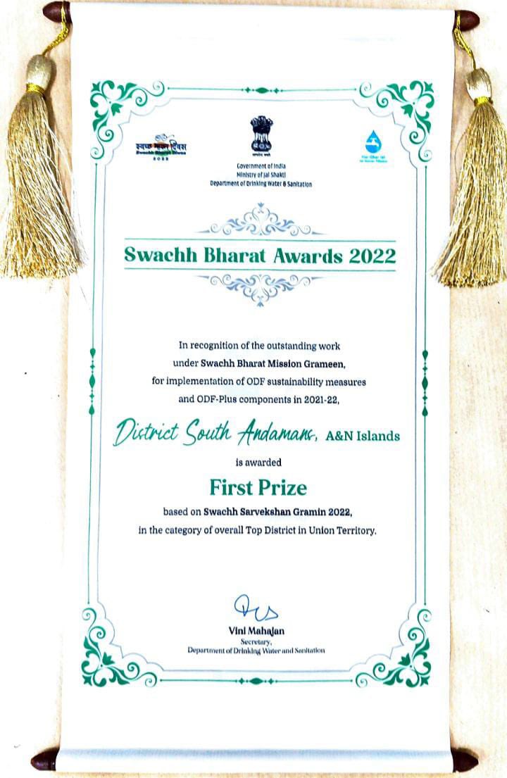 SuneelAnchipaka's tweet photo. It was an absolute pleasure and honour for myself to represent the UT in the National Award function on the occasion of Swachh Bharat Diwas on 2nd Oct. (1/3) https://t.co/qCL37ju939