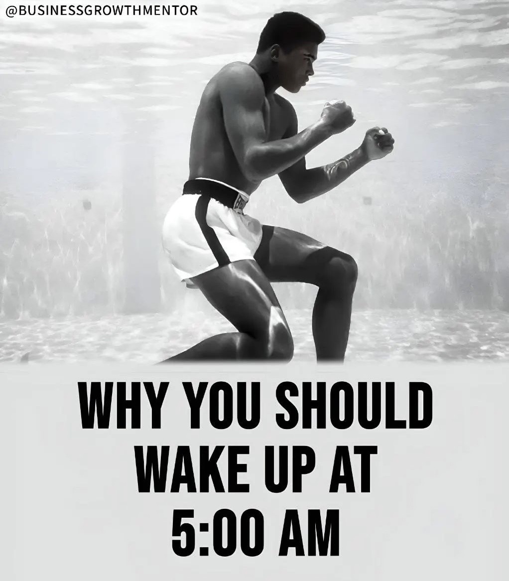 wake up at 5AM.