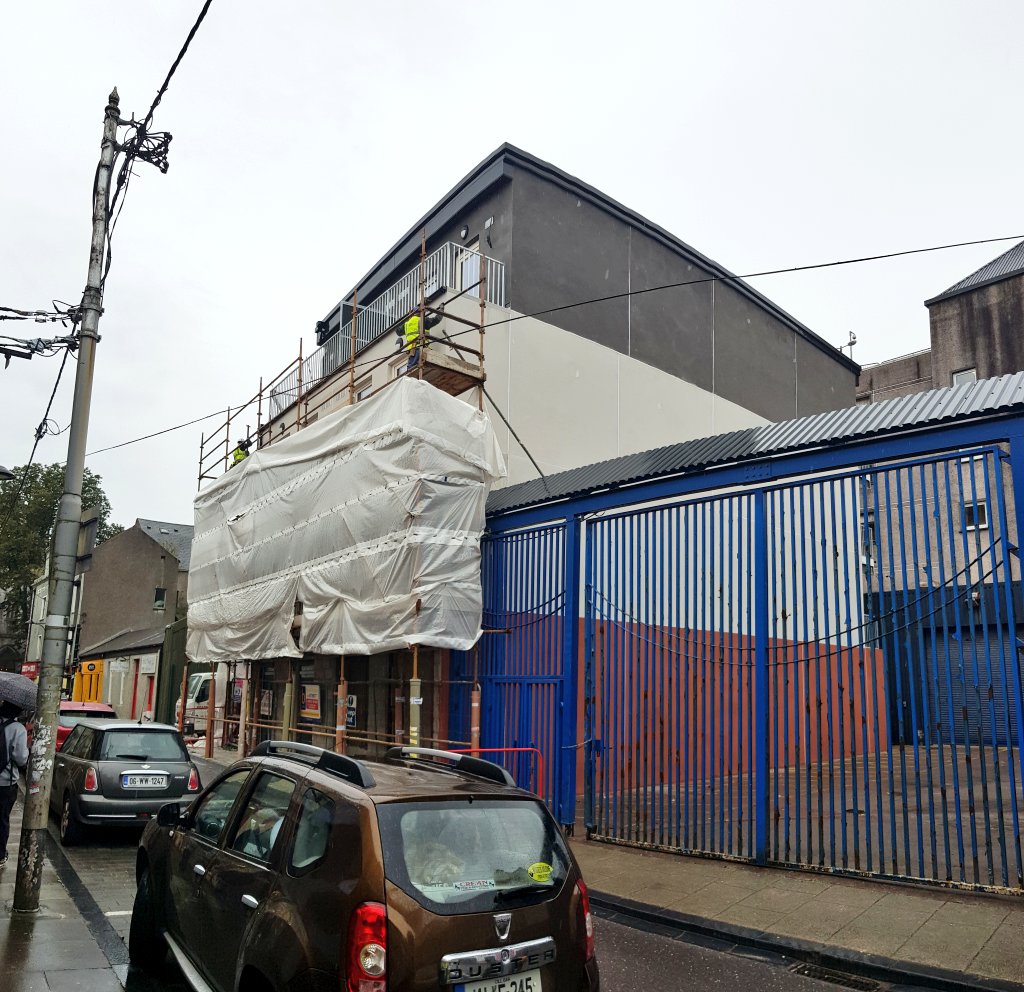 Lots of Progress to be seen over on North Main Street with the new student housing topped out, and Kyle St apartments scaffold coming down 👍🏼 

<a href="/CorkCraneCount/">Cork Crane Count</a> <a href="/corkcitycentre/">CorkCityCentre</a> <a href="/FocusIreland/">Focus Ireland</a>