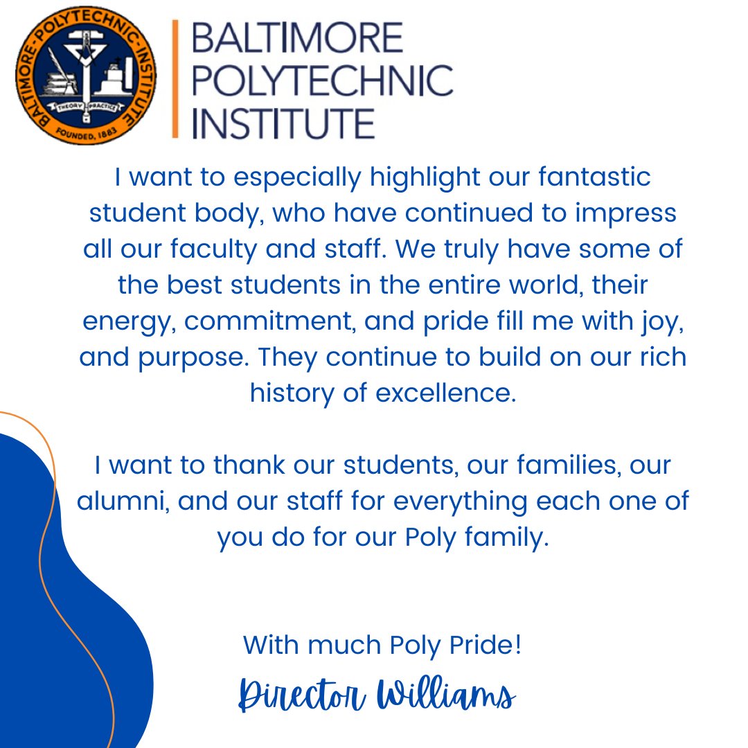 Check out this month's edition of "From the Director's Desk" for a message from our principal, Ms. Williams!