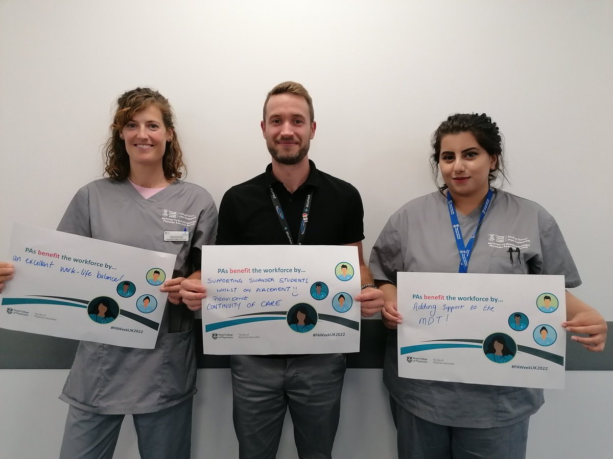 Ian_3710's tweet photo. Happy #PAWeekUK2022 to all the @SwanseaMedicine PA students on placements and our @SwanseabayNHS PA workforce. You are all amazing!! 🎉👏 https://t.co/VzmgLFnLGZ