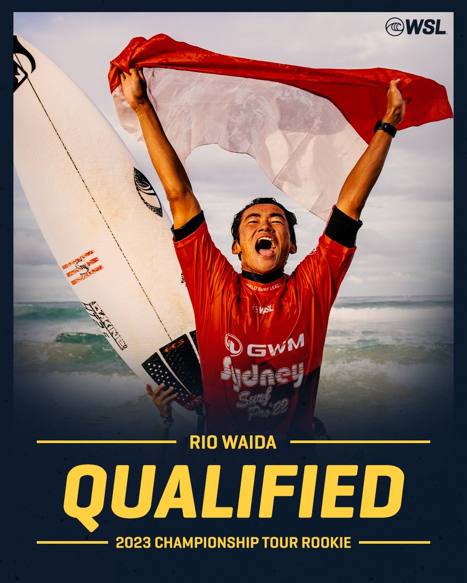 wsl's tweet photo. Rio Waida is the first Indonesian surfer to ever qualify to the CT. 🇮🇩

Congratulations, Rio! https://t.co/r3tXZzdq9c