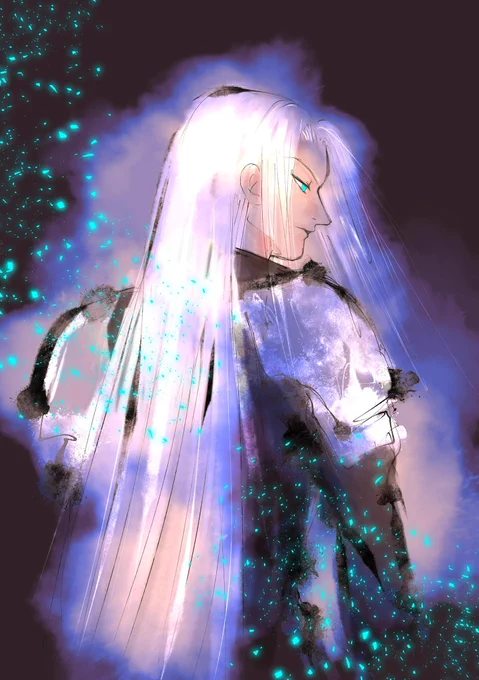 #セフィロス祭2022#SephirothFS2022 過去絵です!微笑みが似合うセフィロス・・すき 