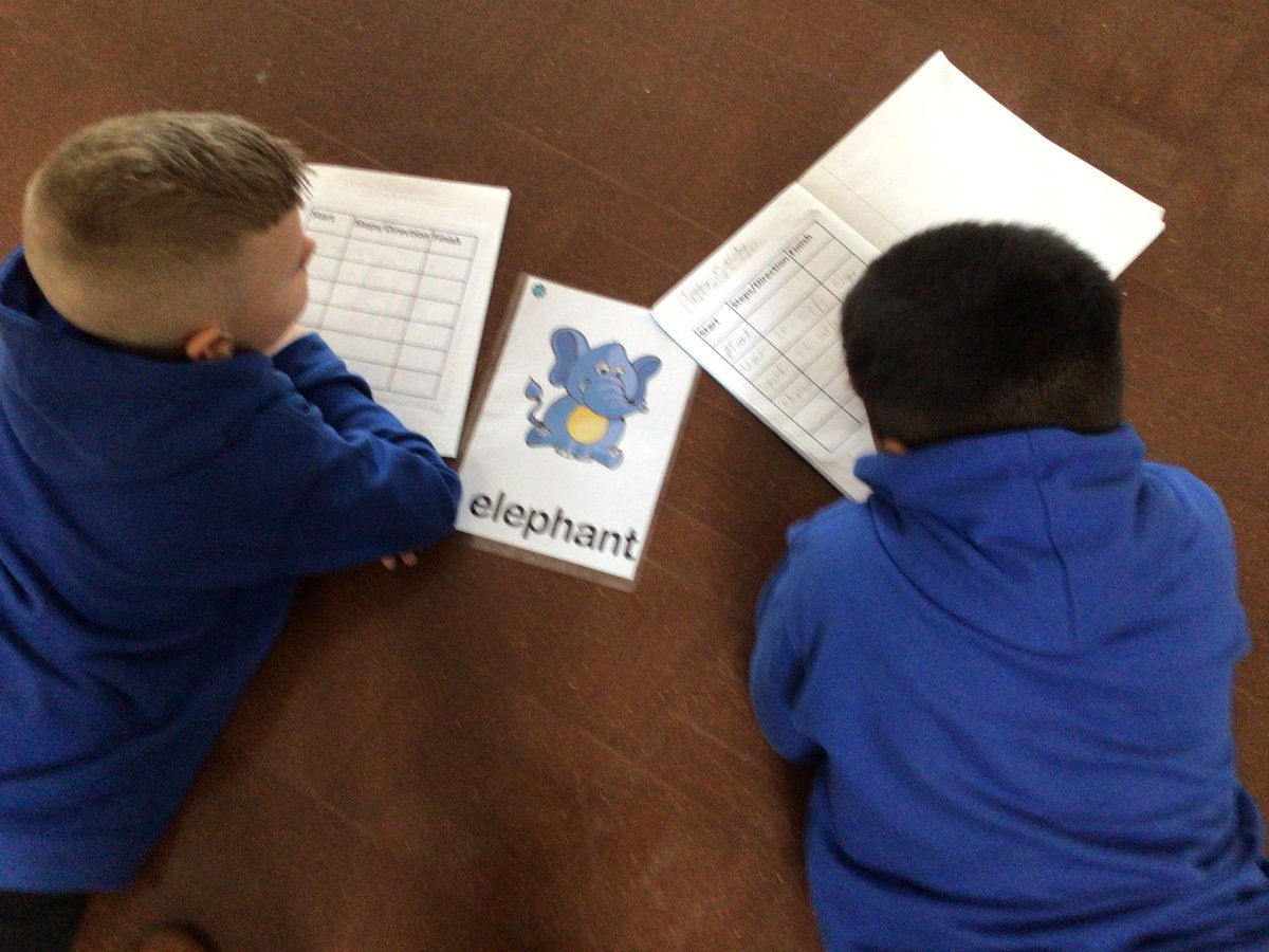 Mrs_Fairhurst's tweet photo. In geography, year 3 are learning compass points. Today, we’ve come into the hall to trace a route using compass points from one animal to another. Then we swapped books to follow someone else’s directions! @MerrydaleJunior @Merrydalehead @MerrydaleDeputy https://t.co/oZwXV6eIO5