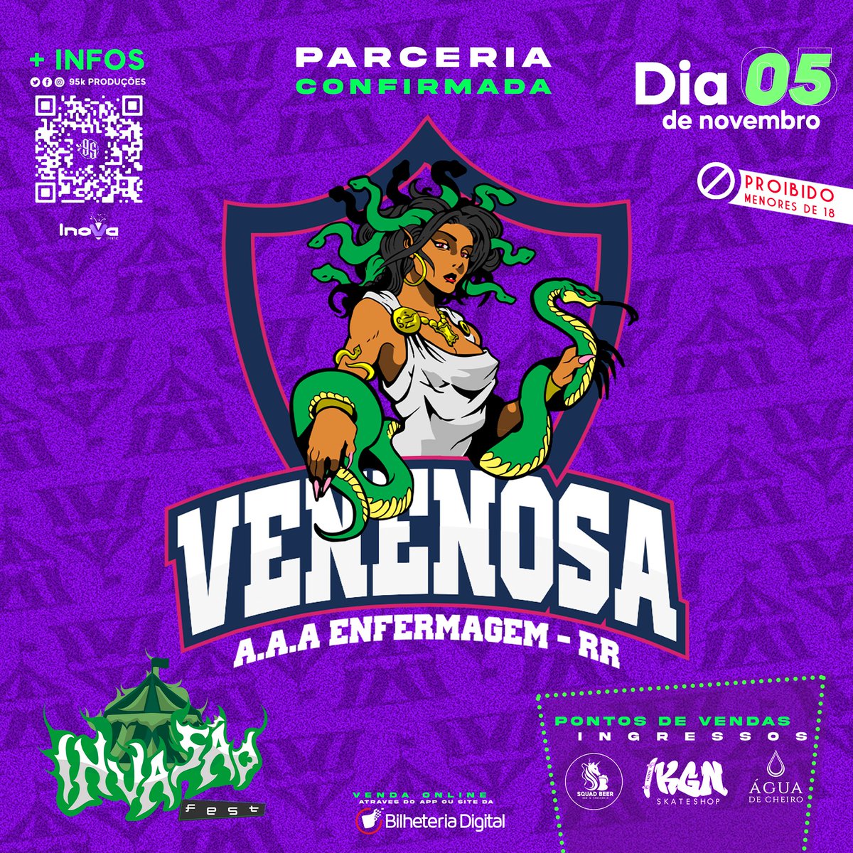 95k_rr's tweet photo. Quem é de enfermagem já caça meio de se associar a @Venenosa_RR, pq a gente tá fechadão e tem promoção pra quem é associado lá no site e app da Bilheteria digital.
🦄🧪 A @squadbeertab é o bar do rolê! 📢🏳️🌈
#atletica #universidade #roraima #ufrr #brasil #música #extremonorte https://t.co/gSrO41RtvI