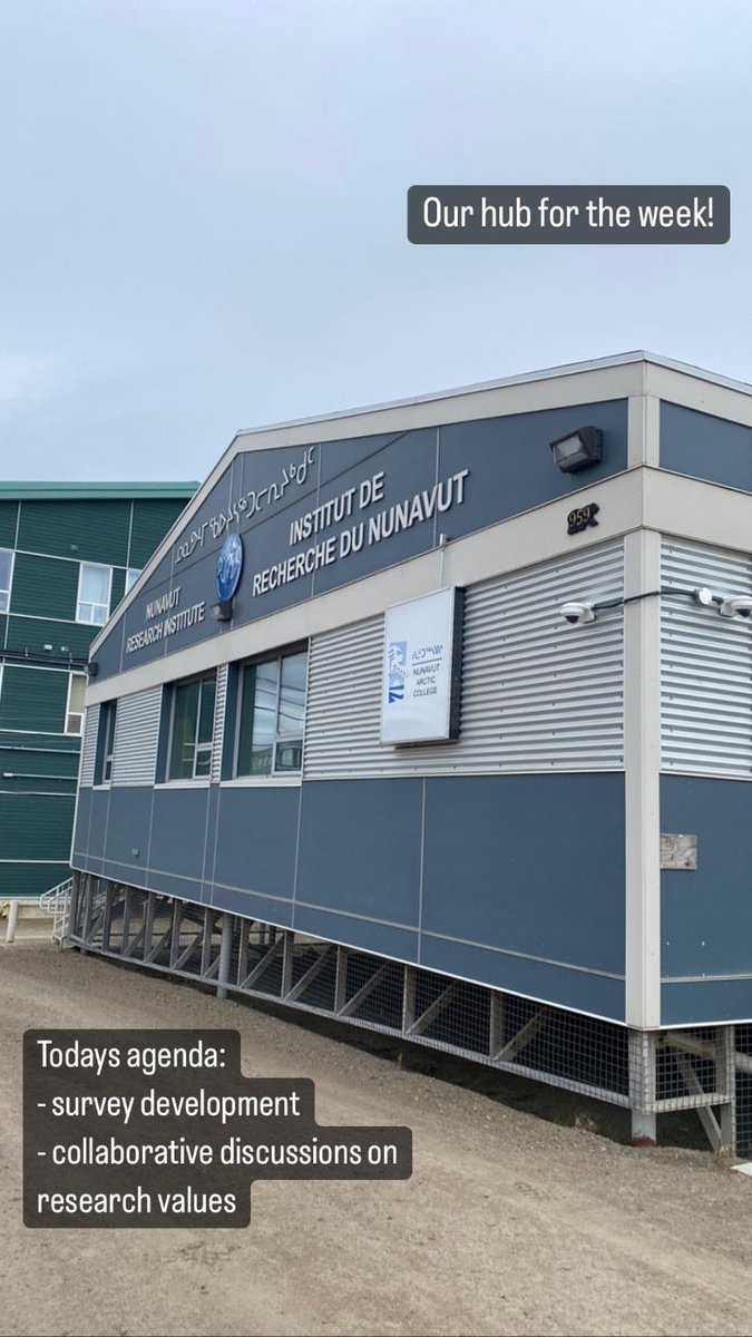 ⁦<a href="/MelaPolidoro/">AlexisMelaPolidoro</a>⁩ ⁦<a href="/NatalieAnCarter/">Natalie Carter</a>⁩ and ⁦@alisondperrin⁩ are at the Nunavut Research Institute in Iqaluit this week working with partners on our ⁦<a href="/SSHRC_CRSH/">SSHRC</a>⁩ project “Making research work for Nunavummiut”. ⁦⁦<a href="/NUArcticCollege/">Nunavut Arctic College</a>⁩