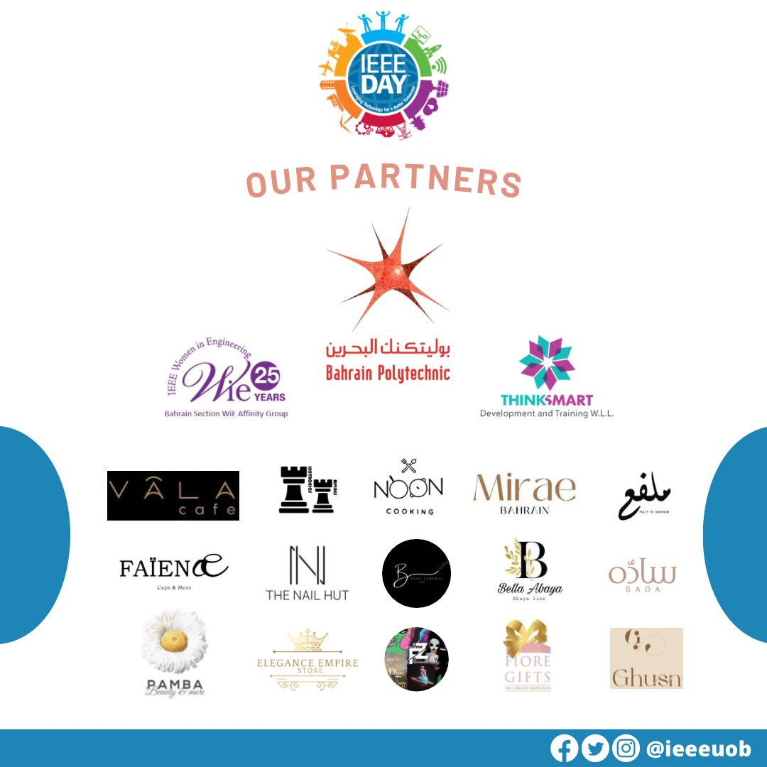 The IEEE day is back!
Can't wait to see you on the 6th of October 2022 from 4 P.M to 9 P.M in Bahrain polytechnic - hall 12 😍
We’ve prepared for you many fun activities and you will a chance to win valuable prizes 👏🏻✨ 
#uob #جامعة_البحرين #polytechnic #IEEEDAY