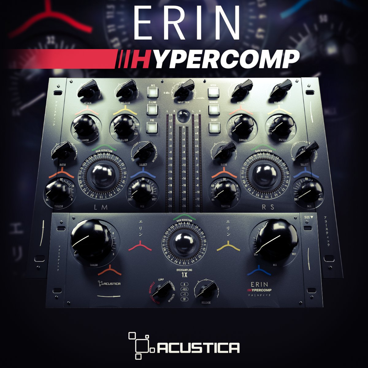 AcusticaAudio's tweet photo. Meet the renewed Erin!  
What's new?
- Two new standalone plugins (mono &amp; stereo comp).
- Improved CPU use.
- New brickwall limiter emulations.
- Resizable GUI for the whole suite.

Only €69 before November 1st, 2022.
https://t.co/5ntmRxDuJh
*Update is free for current owners. https://t.co/EvCnwY0CBO