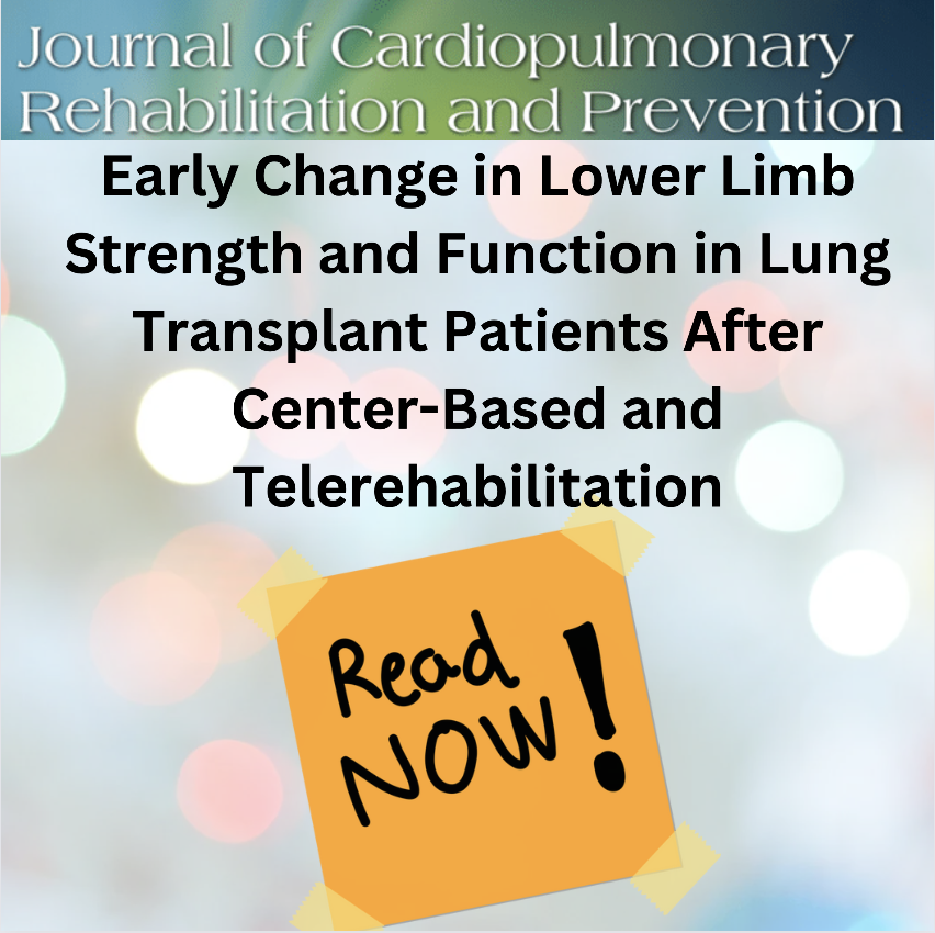 JCRPjrnl's tweet photo. Catch up on all of the articles in this JCRP issue before the new one comes out! Here, Dr. Wickerson et al. examine the change and relationship among quadriceps torque &amp; physical function in adult lung transplant pts undergoing rehab. https://t.co/JoEDo1w4Y6 https://t.co/Tn3SAiix7o
