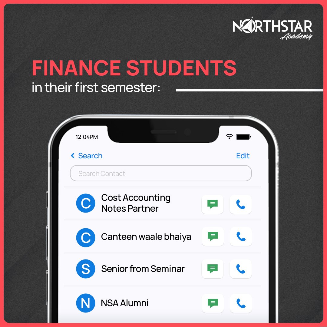 NorthStar_Acad's tweet photo. We all have been there, Haven't we?🤩
Also, How did your contact list looked like?🧐
Share in the comments👇
#AceItWithNSA #WinItWithNSA #ConquerWithNSA #AceItWithNSA #UpskillWithNSA #NorthStarAcademy https://t.co/PR2fQapDbA