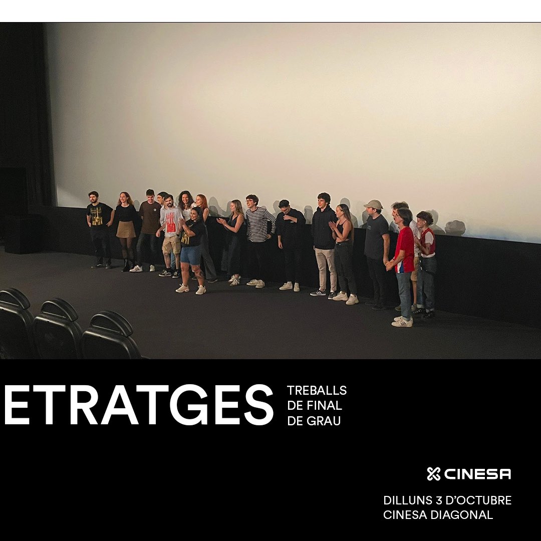 escac's tweet photo. #EscacFilms | 📽 Ahir al #cinesadiagonal es va projectar el curtmetratge de treballs de final de #grau ‘Muerte en Torrevieja’ dirigida per Adriana Arratia. https://t.co/D0HamMjc16
