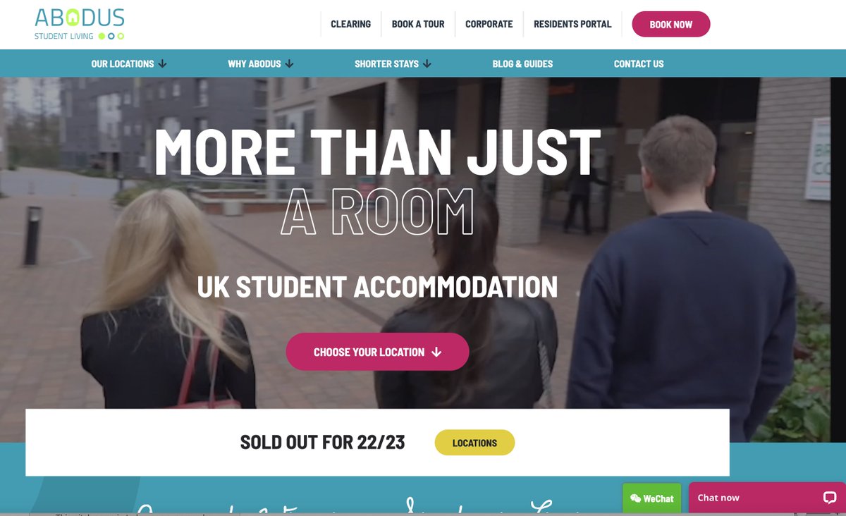 Great to have been chosen by the UK's Student Accommodation Provider of the Year to build their new website. The site needed to incorporate masses of content in an easy to digest way. Success as Abodus are fully booked across the country for this year lnkd.in/eziWgakh