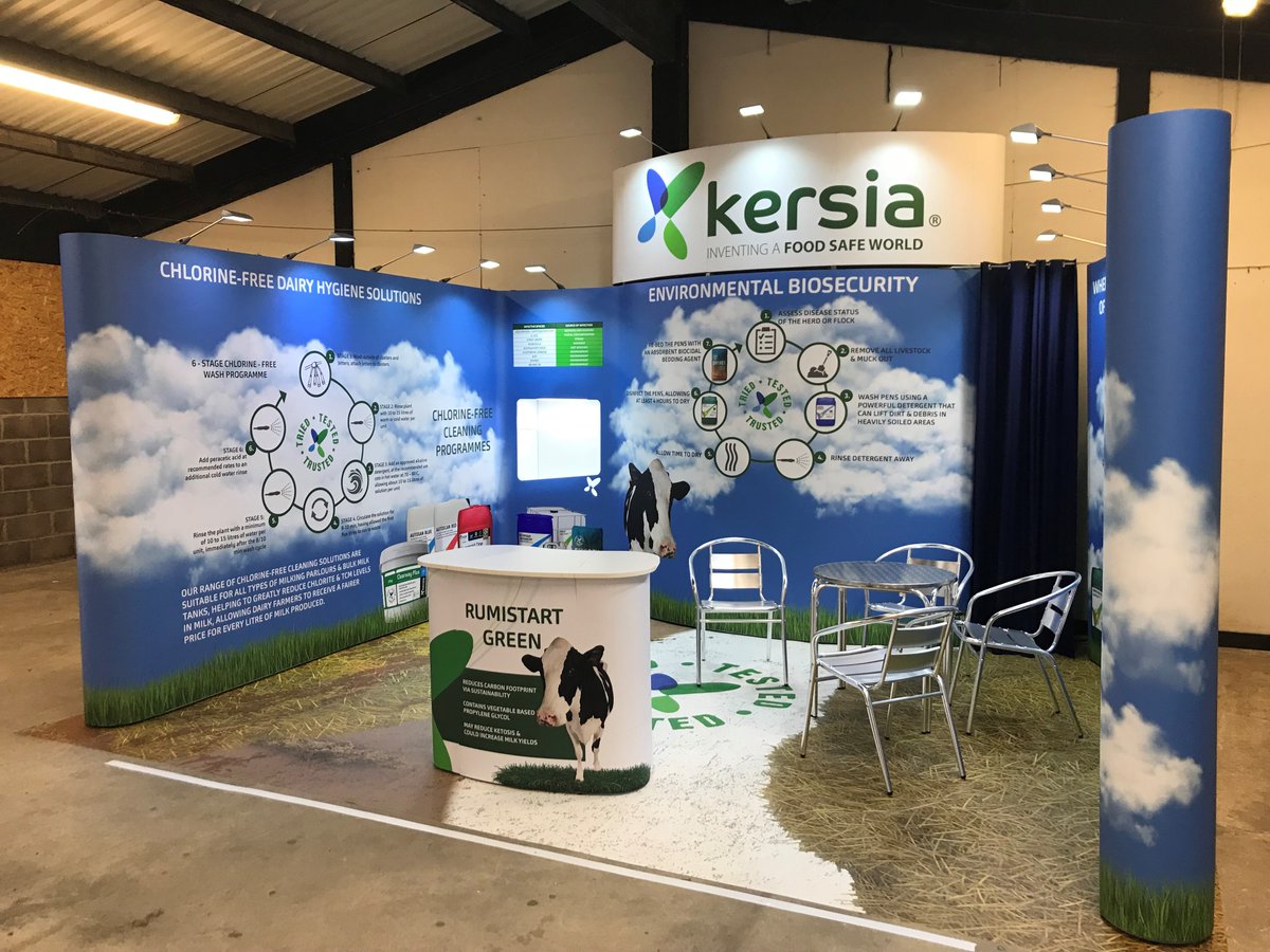 #KERSIA UK/IE stand is now built and is ready for exhibiting at tomorrow (5th October) Bath &amp; West Dairy Show.
Remember to come and see us, to discuss all things dairy related.  KERSIA can be found in Exmoor Hall 2, Stand No 233. 

We look forward to seeing you.