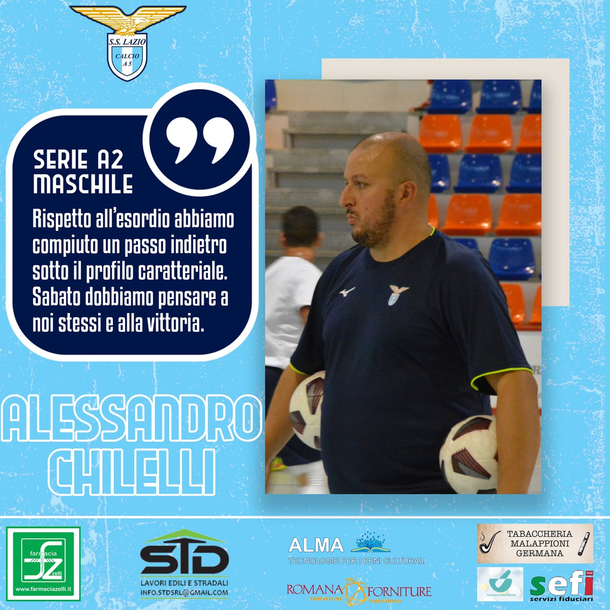 👉 Alessandro Chilelli indica la via
🗣 "Dobbiamo pensare solo a noi stessi"
📰 Domani su Calcio a 5 Live l'intervista integrale

✍️ #scrivonodinoi