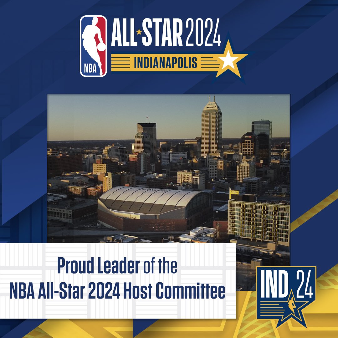 Catchin24's tweet photo. Just #500DaysAndCounting until we host #NBAAllStar2024. Iβm excited to be Co-Chair for the NBA All-Star 2024 & excited to welcome the game BACK to Indy!! All hands on deck!! #BeThere @PacersSportsEnt #24Forever @NBA @Pacers https://t.co/ZBE6yhWpXQ