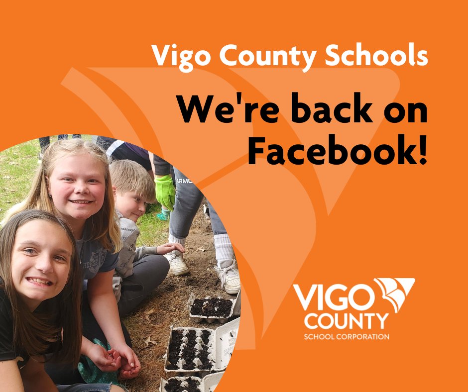 Vigo County Schools are back on Facebook!
After months of work with Facebook support, we're excited to get back to sharing stories about our students and schools on our Facebook page.
#teamvigo