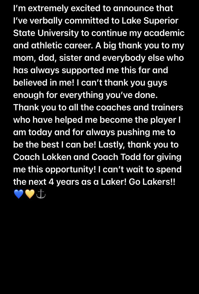 Mclement_00's tweet photo. Committed!!💙💛⚓️@LakeFentonWBB @LakeStateWBB @Coach_Lokken https://t.co/tGuGG4vArI