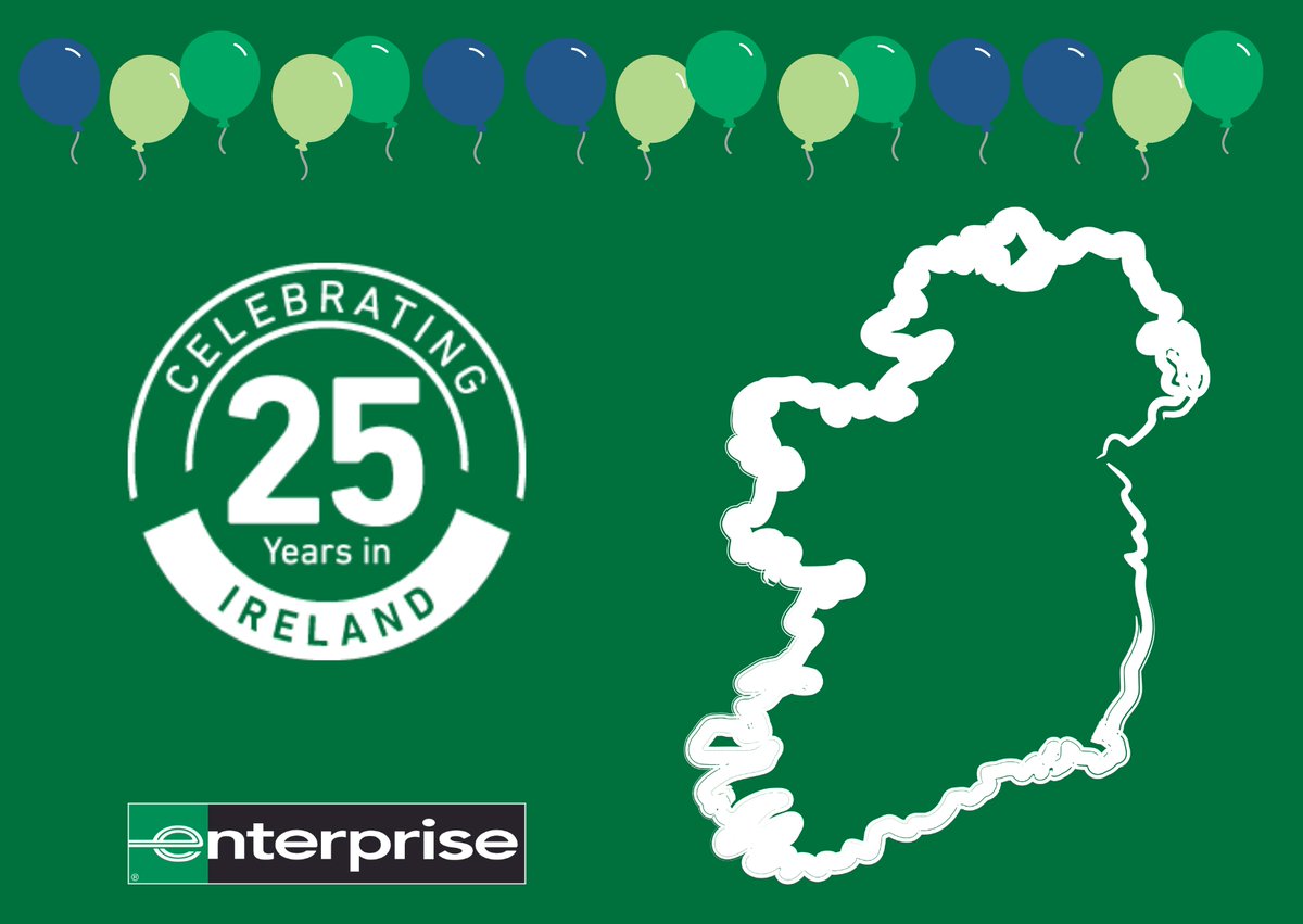 jillboonehi's tweet photo. We’ve been helping to get people and goods to their destinations since @Enterprise was established in Ireland in 1997. We are celebrating 25 years of keeping the country and the economy moving as the world’s best and biggest mobility provider. https://t.co/WQe6jJCeP4